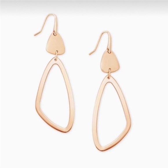 Kendra Scott Sophee Gold & Kira Rose Gold Drop Earrings Set of Two With Dust Bag - Picture 5 of 9